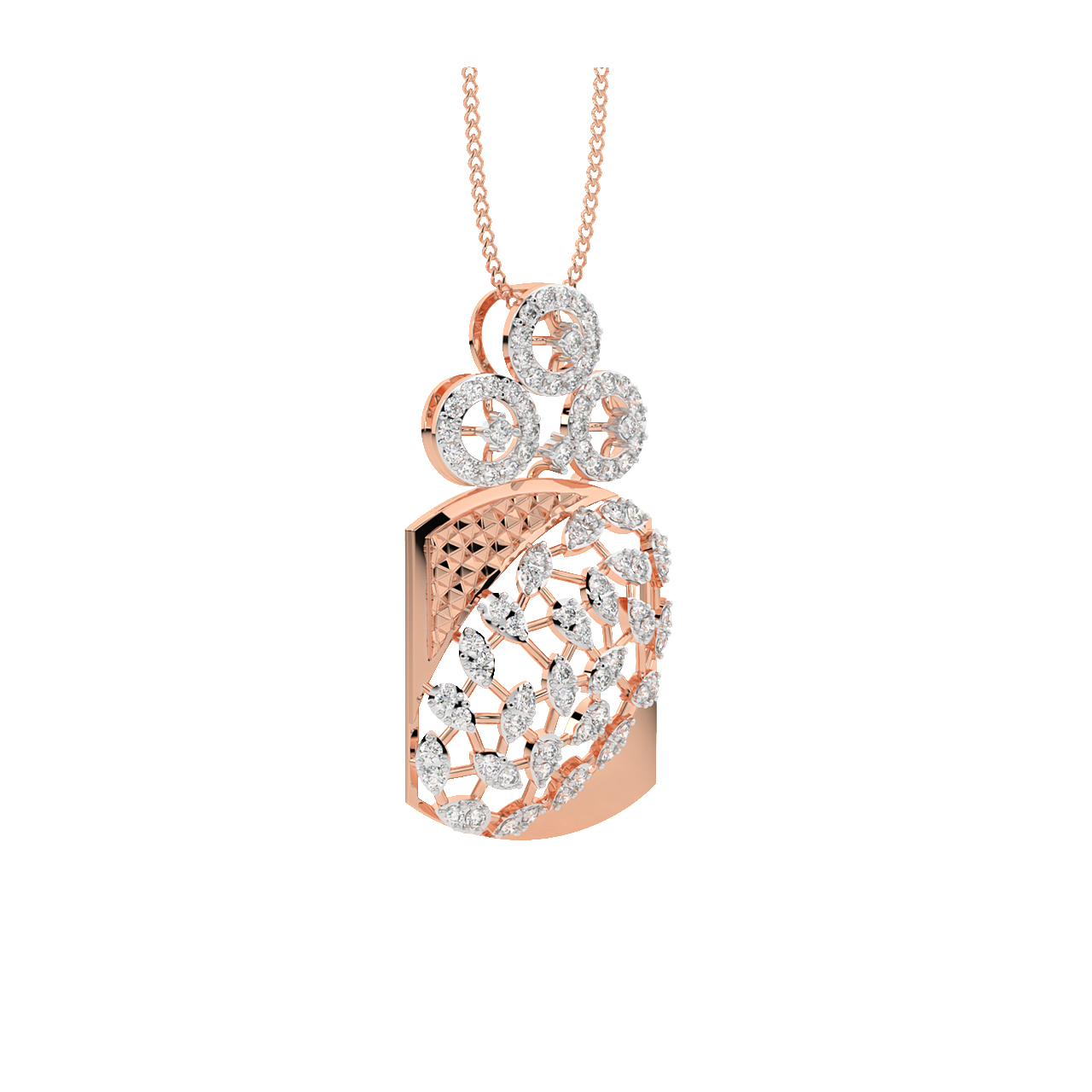 Triumph Round Diamond Office Wear Pendant